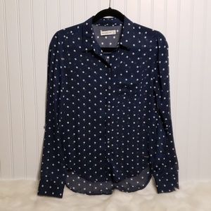 Abercrombie&Fitch 
Navy and White Top